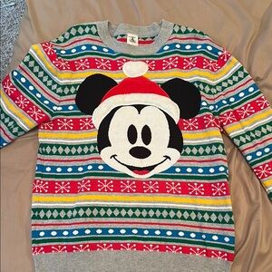 Disney Festive Mickey Mouse Striped Sweater